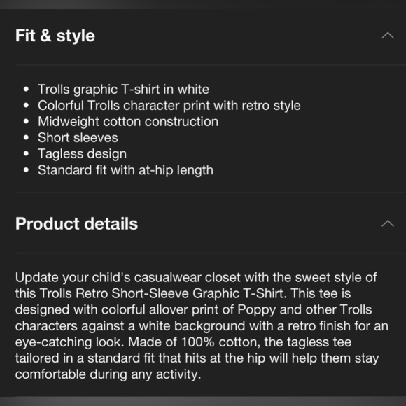 Trolls  Girl's Printed  T-Shirt White pastel Multicolor choose your size 👇 - Picture 4 of 7